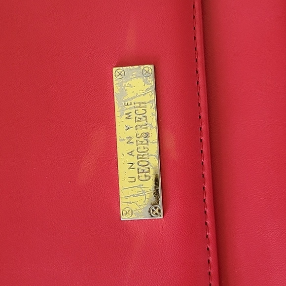 Classic lipstick red shoulder bag with strap and handle. o/s - Picture 2 of 3